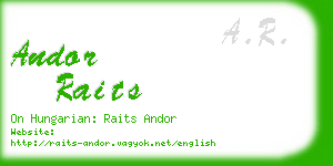 andor raits business card